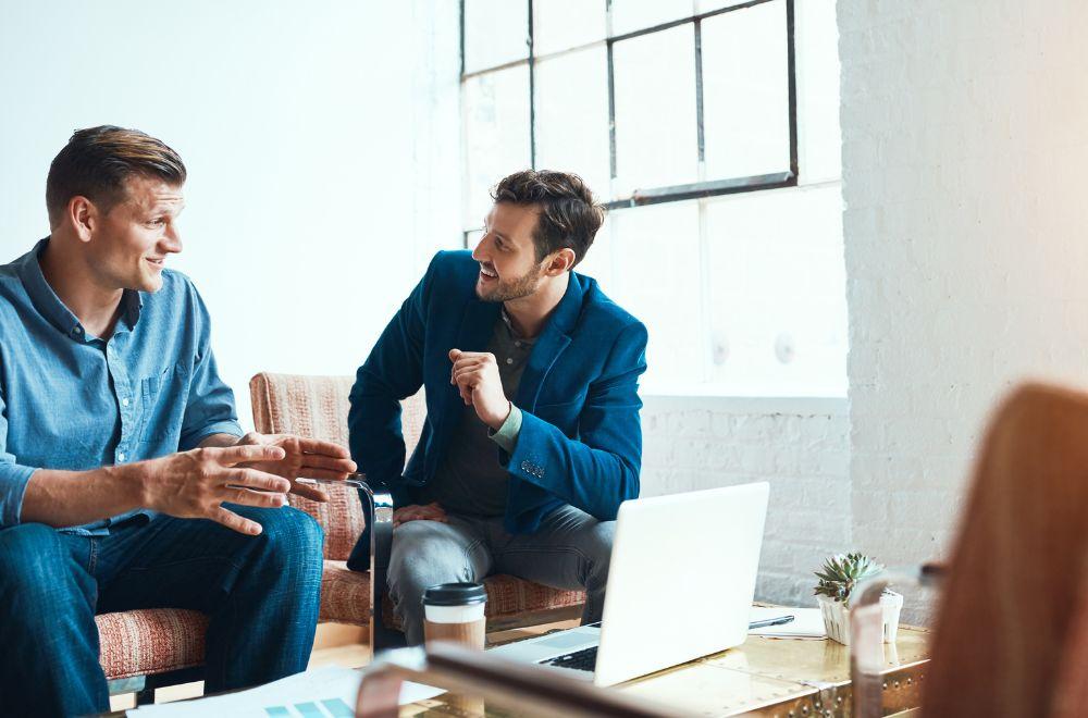 Two Co-founders Working