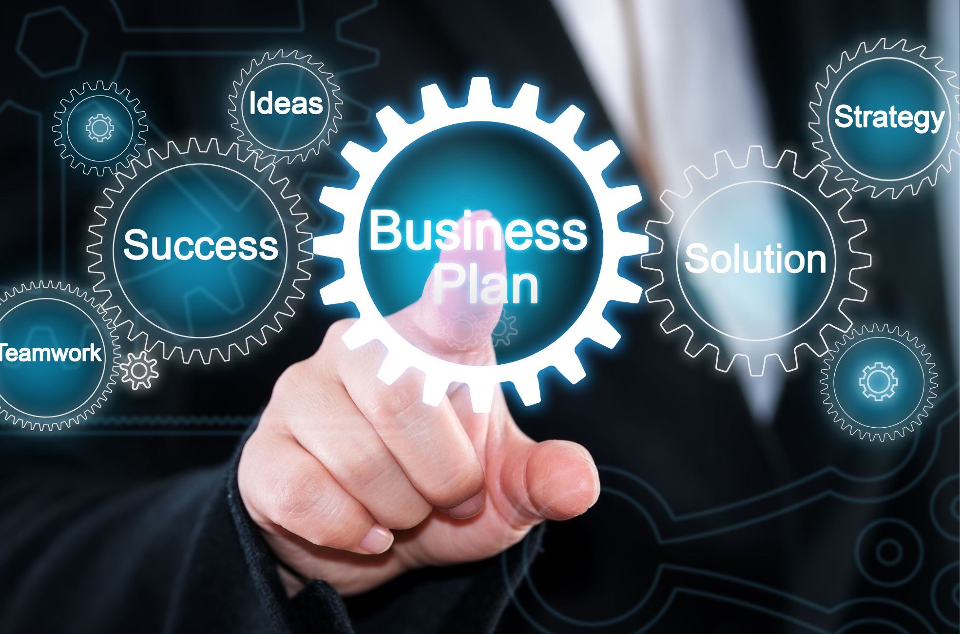 Businessman And Business Plan Diagram