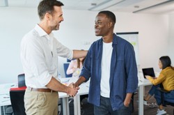 Boss Shaking Hands With Employee