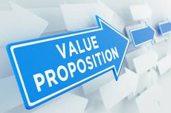 Value Proposition On Blue Arrow