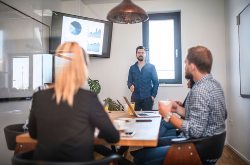 Man Presenting Pitch Deck