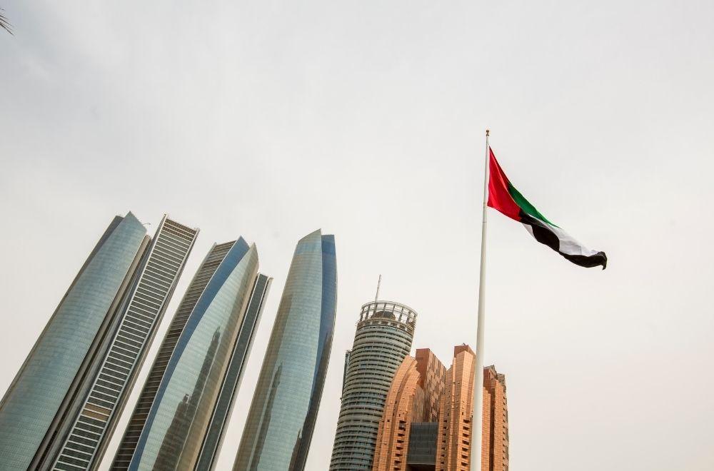 UAE Flag And Buildings