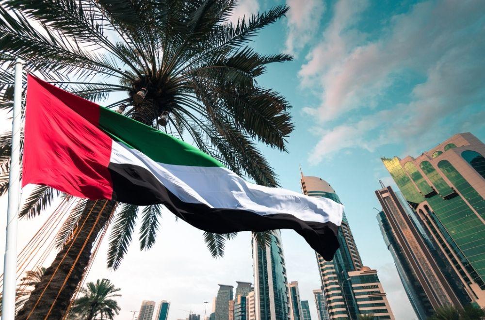 UAE Flag And Background