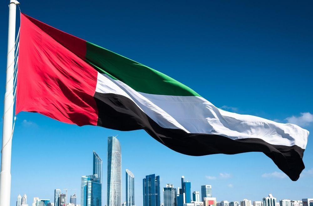 UAE Flag And Buildings